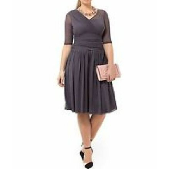 Kiyonna Dresses & Skirts - Kiyonna Dress Gray Plus Size 0 NWOT